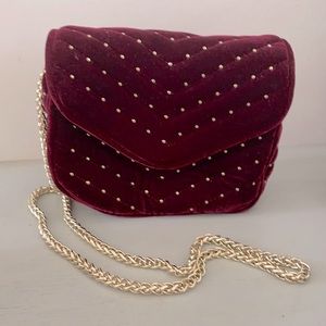Topshop Ruby Velvet Clutch